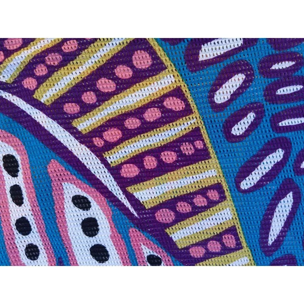 ASHLEY STEWART Plus Size 22 24 Floral Bright Vibrant Abstract Mesh maStretch Top - Picture 4 of 4